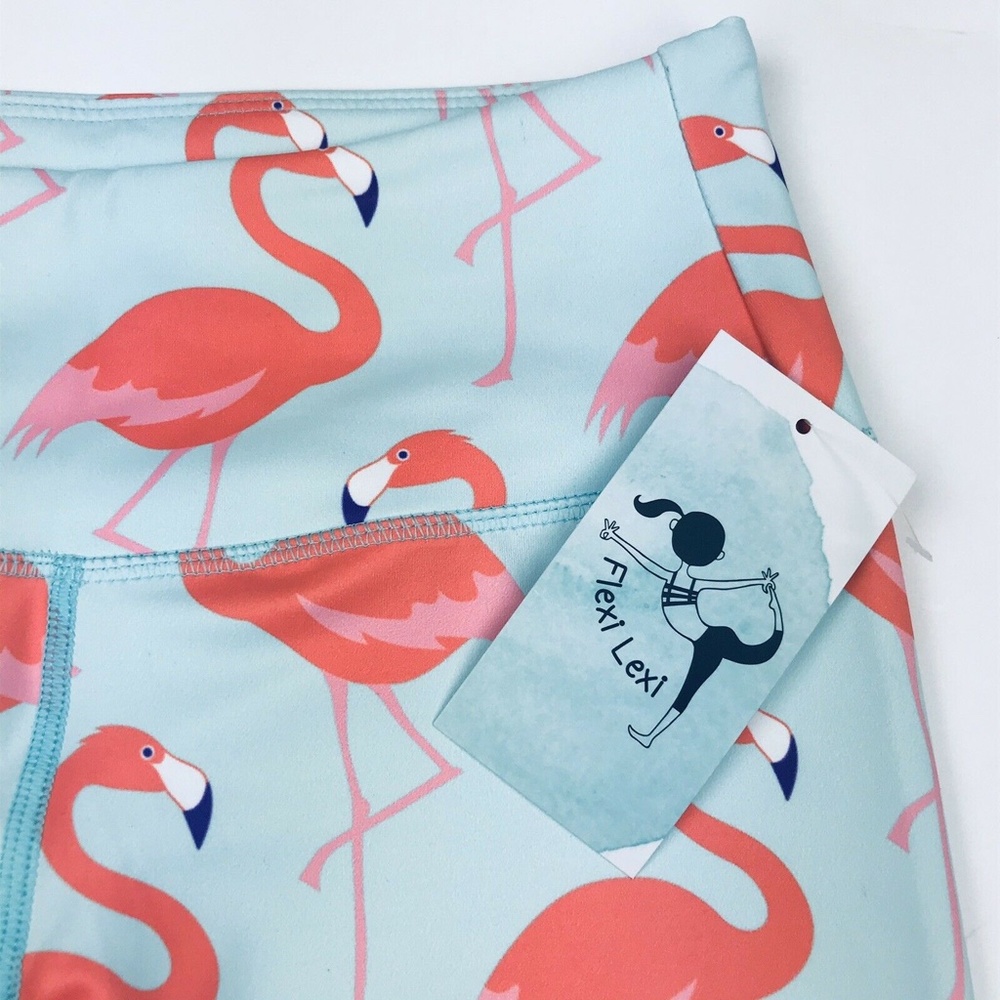 NWT Flexi Lexi Flamingo Leggings Sz M - Picture 5 of 6